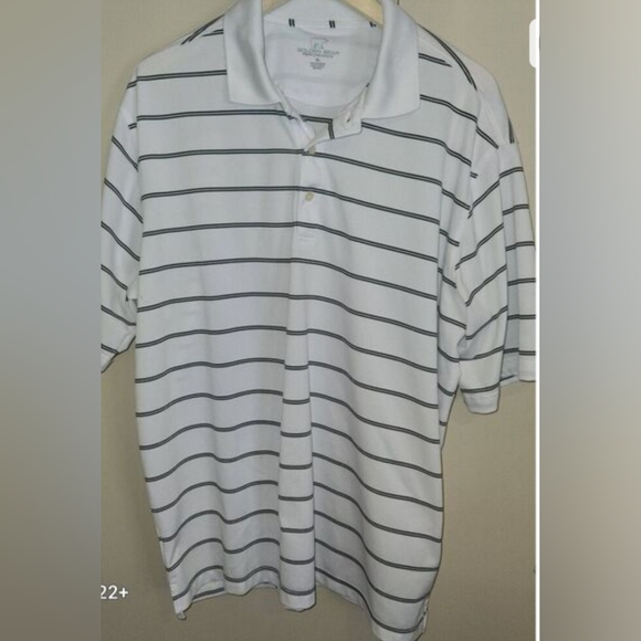 Golden Bear Other - Golden Bear Performance Men's White Polo Shirt with Black Stripes